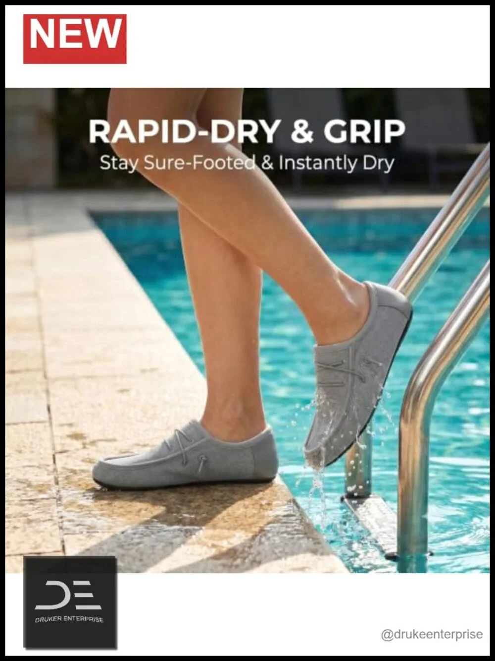 Puncture Proof Water Shoes - Slip On Loafers Barefoot Swim Aqua Beach Pool Yoga